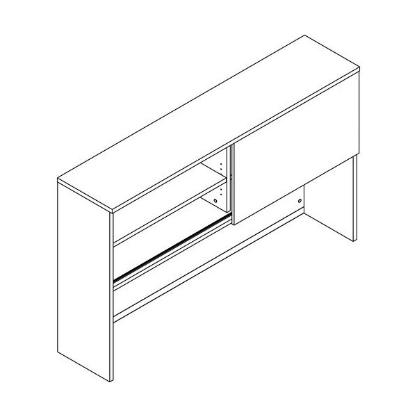 Groupe Lacasse Hutch, Laminate Sliding Door, 72inWx16inDx44inH, Sahara LASM1SC724416PR - main